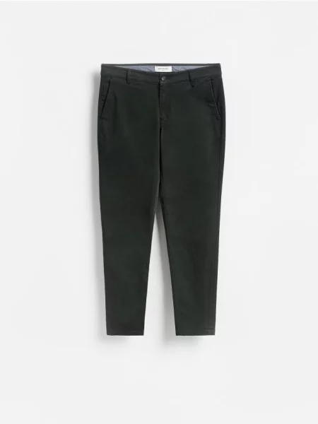 Reserved Pantaloni chino slim fit verde-metalizat verde