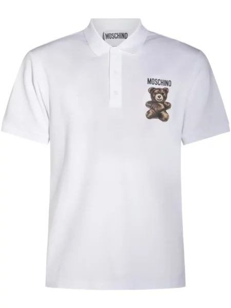 Polo Moschino teddy alb