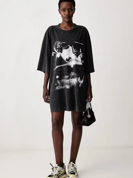 Off-White Dreaming Narciso rochie cu imprimeu din alb