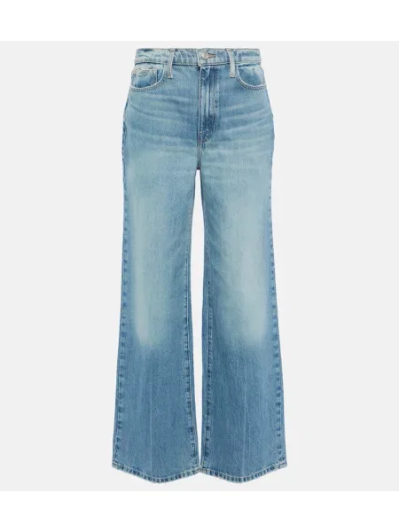 Jeansy Frame z wysoką talią niebieskie