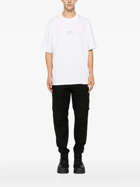 Tricou Stone Island cu imagine alb