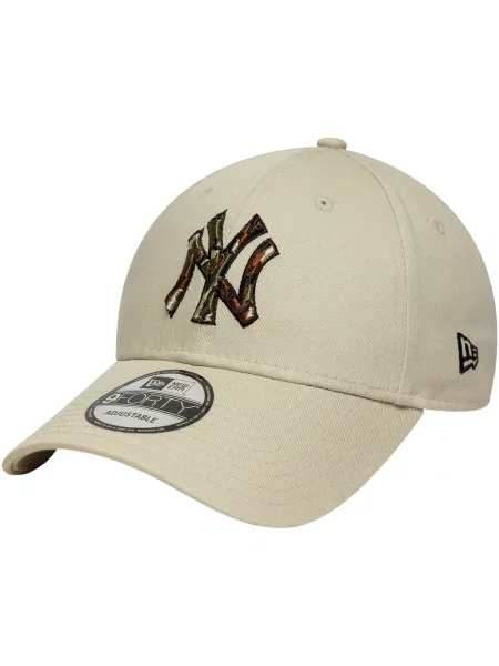 Baseball sapka New Era strasszokkal bézs