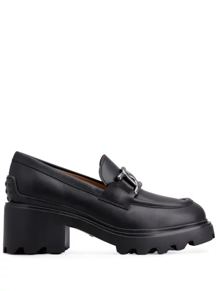 Pantofi loafer Tod's din piele cu cataramă negru