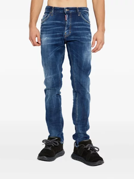 Blugi Dsquared2 zdrențuiți albastru