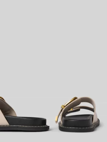 Trampki Steve Madden z logo skórzane białe