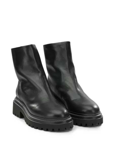 Botine Halmanera din piele chunky negru