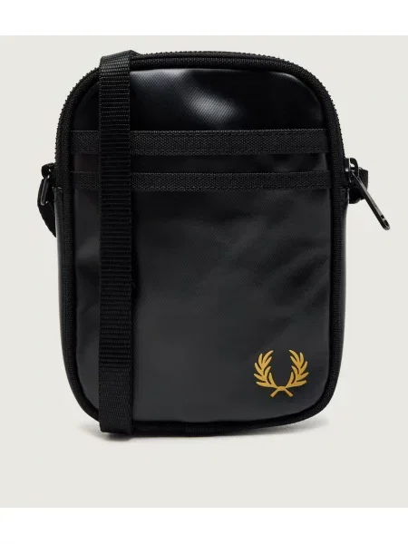 Geantă FRED PERRY Tonal Classic Small Side Bag Black/ Gold Universal negru