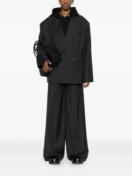 Pantaloni Mainless cu dungi gri