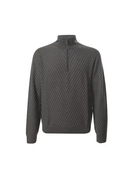 Sweter Emporio Armani wełniany brązowy