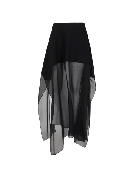 Fustă midi Max Mara asimetrică negru