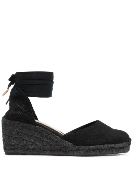 Espadrile Castaner cu pană negru