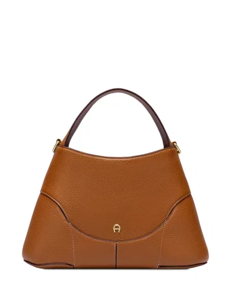 Geantă shopper Aigner din piele maro