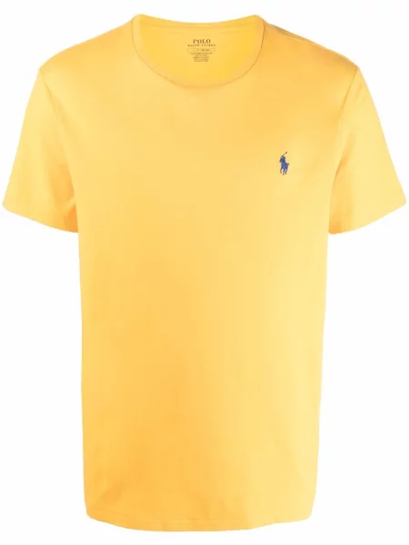 Tricou Polo Ralph Lauren cu broderie scurt galben
