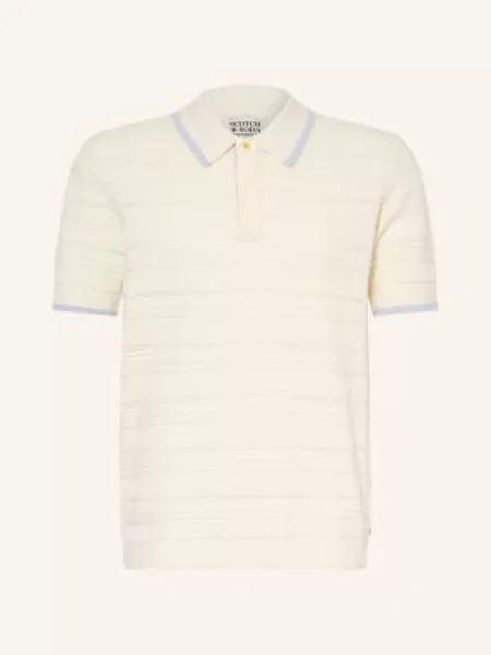 Scotch & Soda Koszulka Polo Z Dzianiny weiss