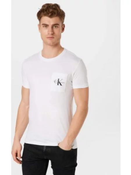 Calvin Klein Jeans Tricou gri / negru alb