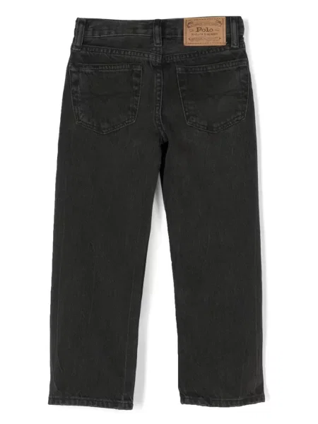 Jeansy straight leg dziecięce Polo Ralph Lauren czarne