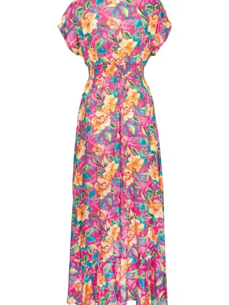 LASCANA Rochie / galben / verde / fucsia albastru