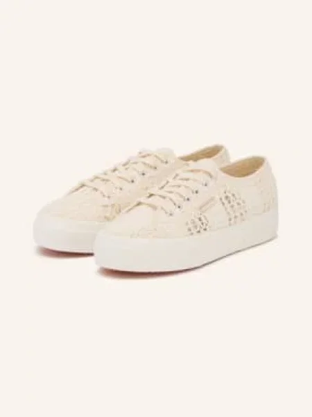 Superga Tenisky Platform Crochet režná