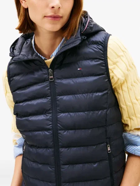 Prsluk Tommy Hilfiger s kapuljačom plava