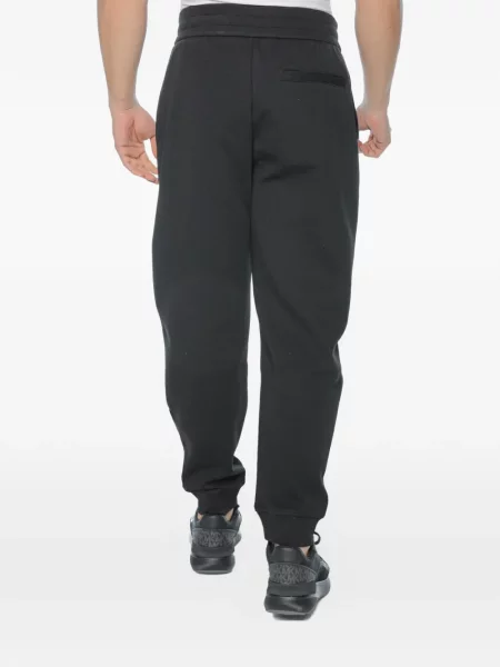 Pantaloni Armani Exchange cu imagine alergare negru