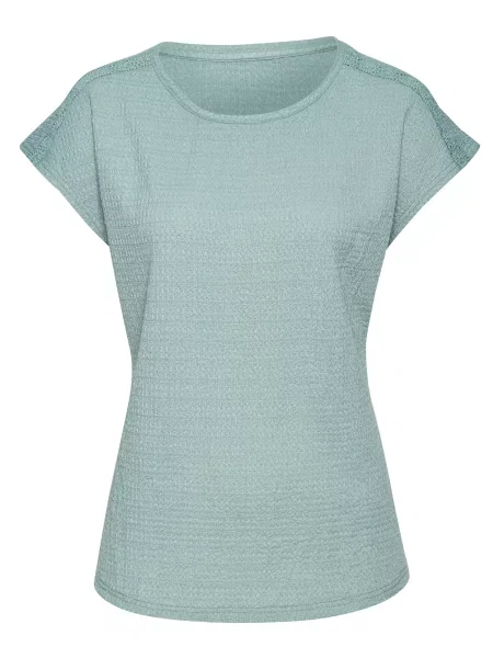 VIVANCE Tricou verde mentă alb