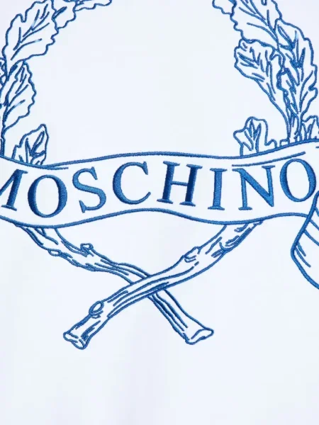 Hanorac Moschino cu broderie alb