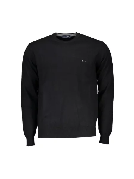 Haftowany sweter Harmont & Blaine elegancki czarny