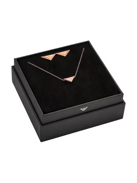 Náušnice a náhrdelník Emporio Armani zlaté
