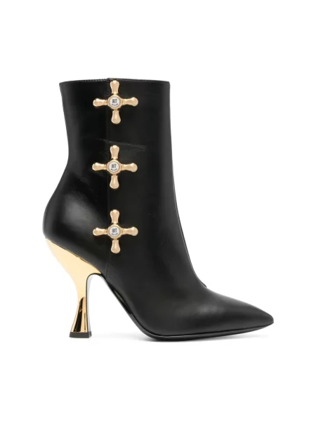 Botki Moschino skórzane czarne