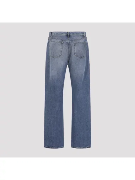 Jeansy straight leg Maison Margiela niebieskie