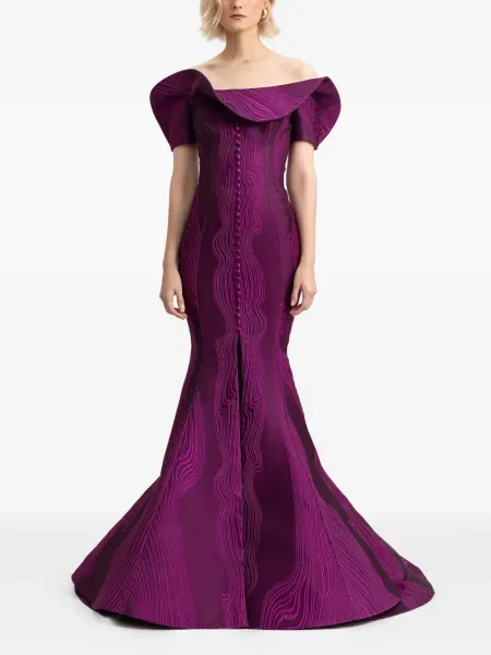 Rochie Gemy Maalouf drapată violet