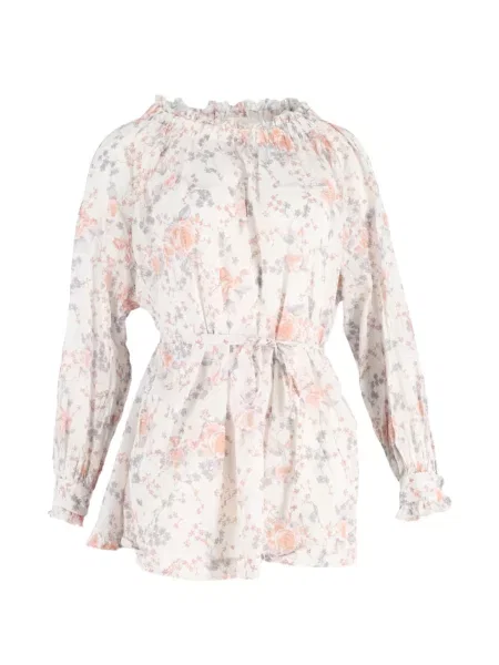 Rochie Maje cu model floral cu imagine de costum alb