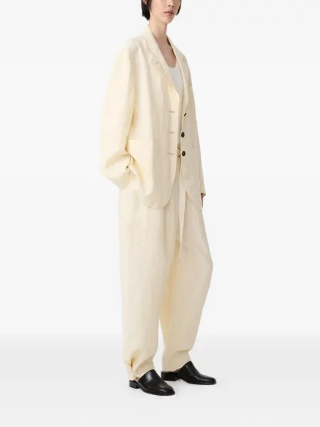 Pantaloni Studio Nicholson cu model herringbone