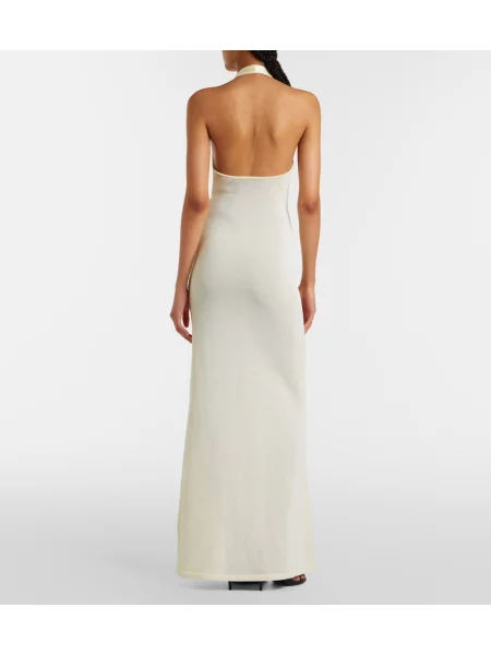 Rochie maxi Aya Muse de mătase galben