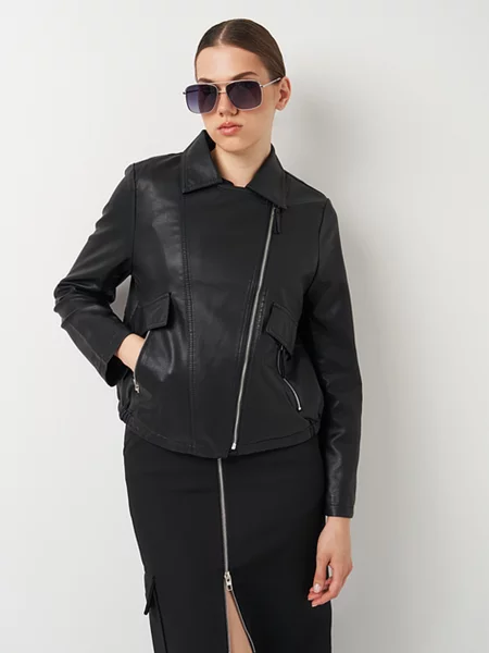 Кожаная куртка Ricco Grande черная