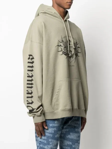 Hanorac cu glugă Vetements verde