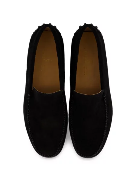 Pantofi loafer Gibaldi din piele de căprioară negru