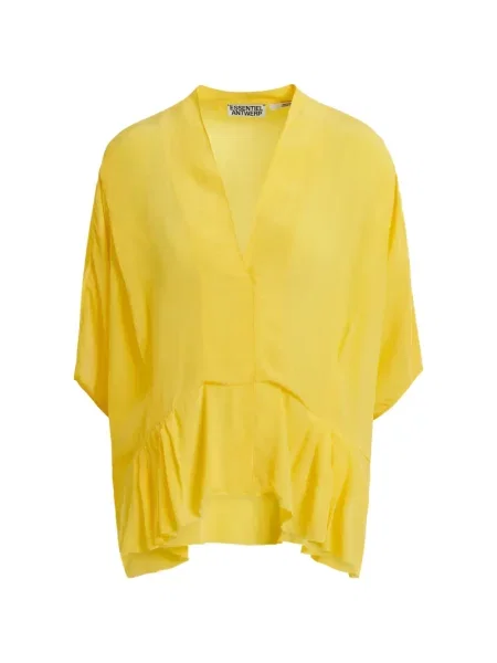 Cămașă Essentiel Antwerp cu volane galben