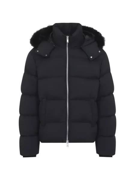 Blană artificială geacă cu puf Moose Knuckles negru