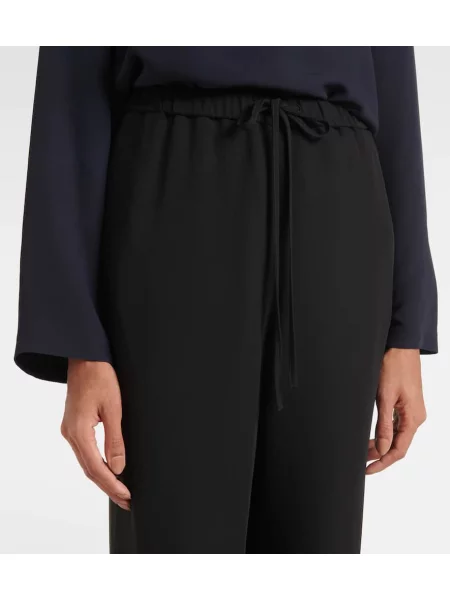 Pantaloni Valentino cu talie înaltă negru