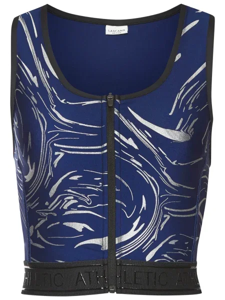 LASCANA ACTIVE Sport top bleumarin argintiu