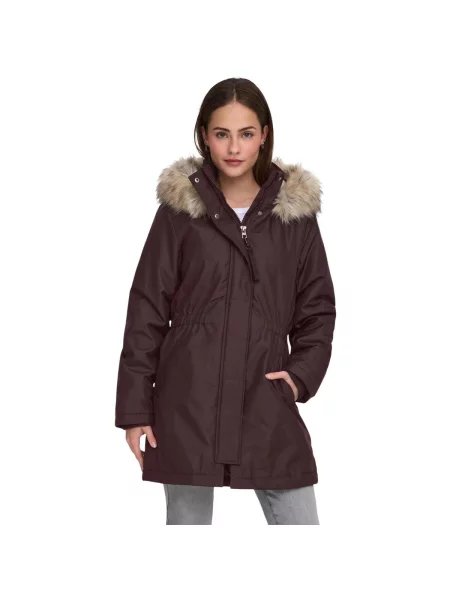 Geacă parka Only cu blană maro