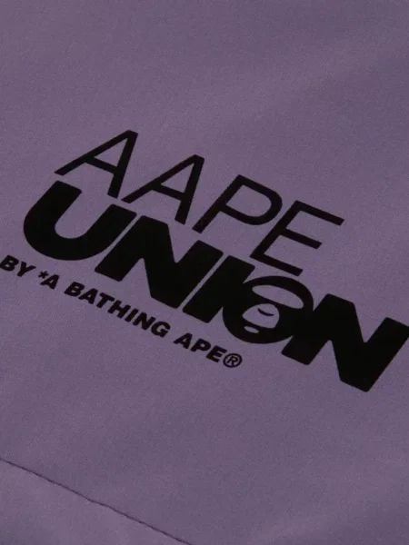 Geacă Aape By A Bathing Ape cu glugă cu autograf violet