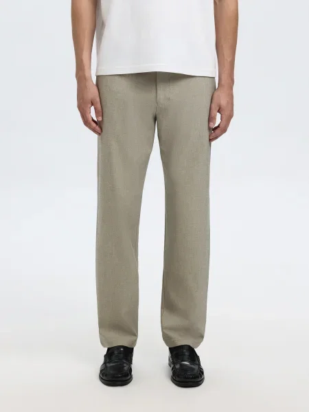 SELECTED Pantaloni eleganți SLHROBERT nisipiu