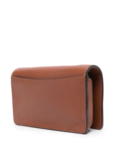 Kožna kožna torba Lauren Ralph Lauren smeđa