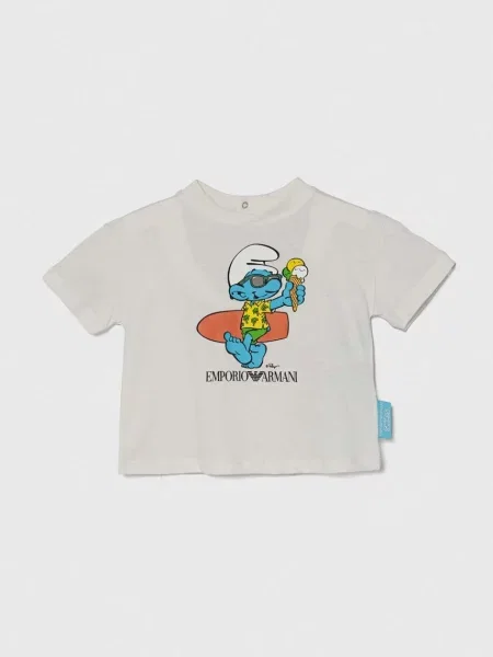 Emporio Armani tričko x The Smurfs bílé