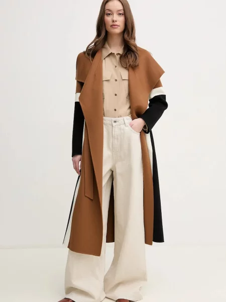 Широкие джинсы Pepe Jeans бежевые