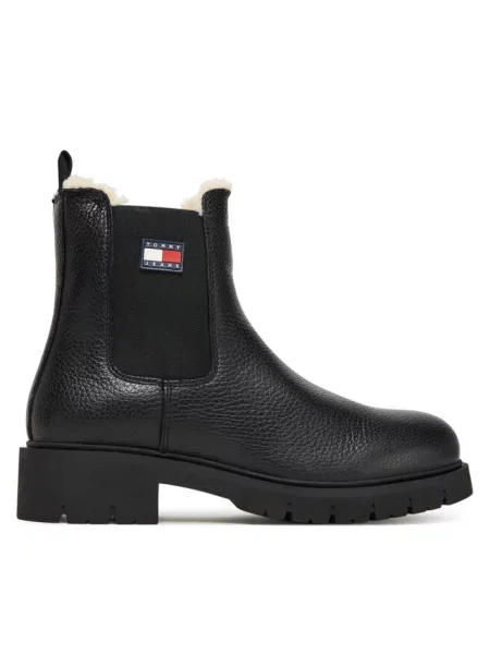 Kozaki Tommy Jeans czarne