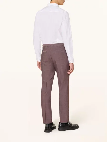 Hugo Kostýmové Kalhoty Hesten Extra Slim Fit light/pastel brown hnědé