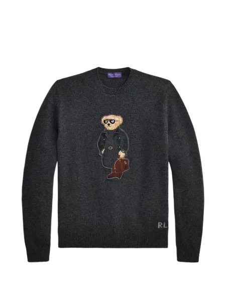 Tricou polo Ralph Lauren Purple Label gri